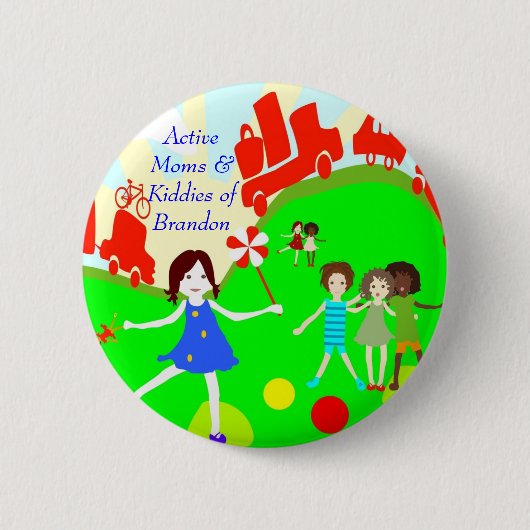Active Moms & Kiddies of Brandon logo Button (Voorkant)