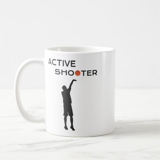 Active Shooter Basketball Player Basketball Active Koffiemok (Links)