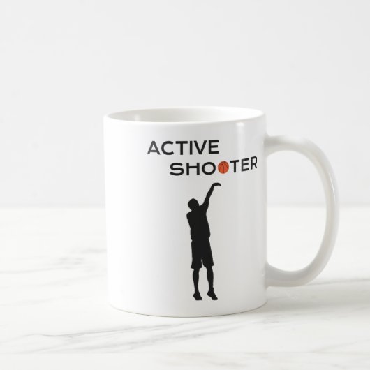 Active Shooter Basketball Player Basketball Active Koffiemok (Rechts)