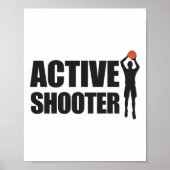 Active Shooter Basketball Player Basketball Active Poster (Voorkant)