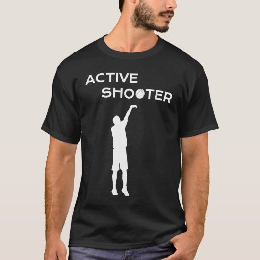 Active Shooter Basketball Player Basketball Active T-shirt (Voorkant)