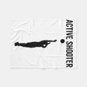 Active Shooter Sketll Funny Sport Lover Humor Fleece Deken (Voorkant (Horizontaal))