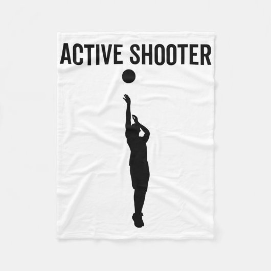 Active Shooter Sketll Funny Sport Lover Humor Fleece Deken (Voorkant)