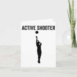 Active Shooter Sketll Funny Sport Lover Humor Kaart