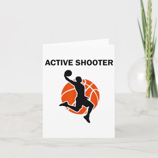 Active Shooter Sketll Lovers Mannen Vrouwen 3 Kaart (Voorkant)