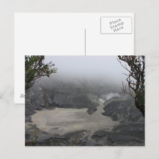 Active Volcano, Bandung Indonesia Briefkaart (Voorkant / Achterkant)