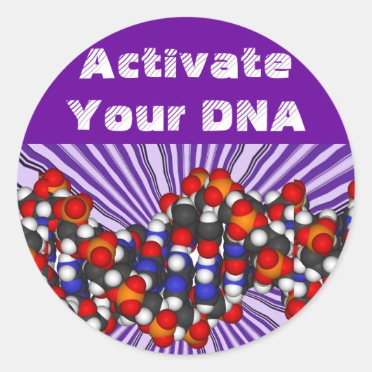 Activeer uw DNA-stickers Ronde Sticker (Voorkant)