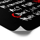 Activisme: Denk niet alleen aan genociden.. Poster (Hoek)