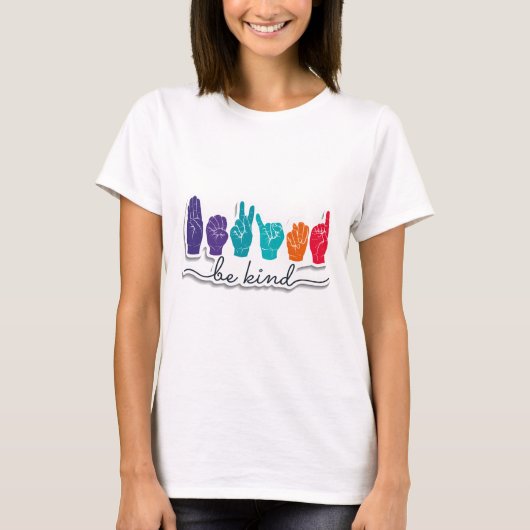 Activisme Sign Language - be-ind T-shirt (Voorkant)