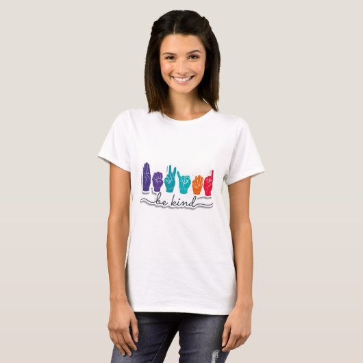 Activisme Sign Language - be-ind T-shirt (Voorkant volledig)