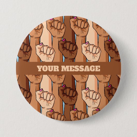 Activisme verenigde vreedzame protestactie Button (Voorkant)