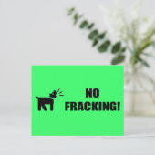 Activist Dog: Geen fracking Briefkaart (Staand voorkant)