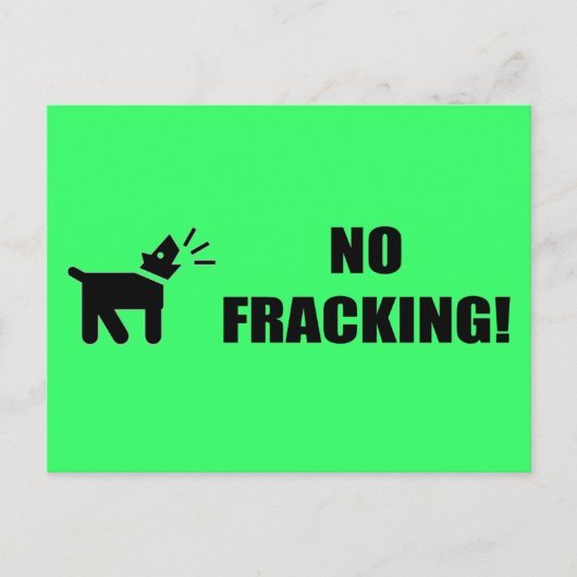Activist Dog: Geen fracking Briefkaart (Voorkant)