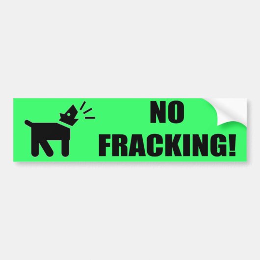 Activist Dog: Geen fracking Bumpersticker (Voorkant)