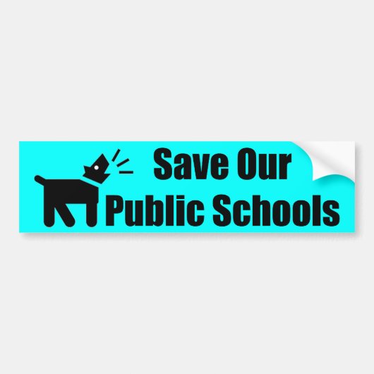 Activist Dog: Onze Openbare Scholen Redden Bumpersticker (Voorkant)