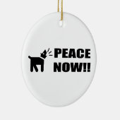 Activist Dog Peace Now Keramisch Ornament (Rechts)