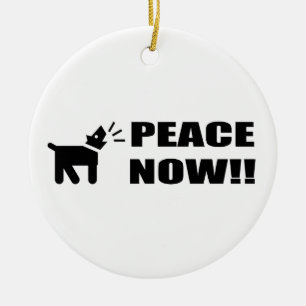 Activist Dog Peace Now Keramisch Ornament