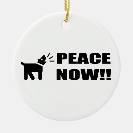 Activist Dog Peace Now Keramisch Ornament (Voorkant)