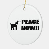 Activist Dog Peace Now Keramisch Ornament (Links)