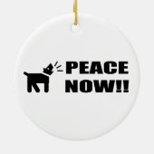 Activist Dog Peace Now Keramisch Ornament (Achterkant)