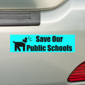 Activist Dog: Sparen onze openbare Scholen Bumpersticker (Op auto)