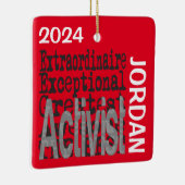 Activist Extraordinaire CUSTOM Keramisch Ornament (Rechts)