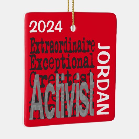 Activist Extraordinaire CUSTOM Keramisch Ornament (Rechts)