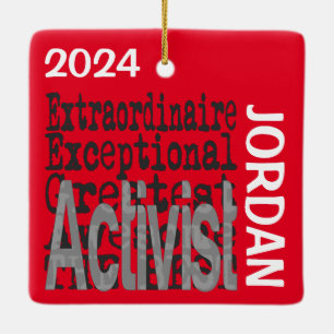 Activist Extraordinaire CUSTOM Keramisch Ornament