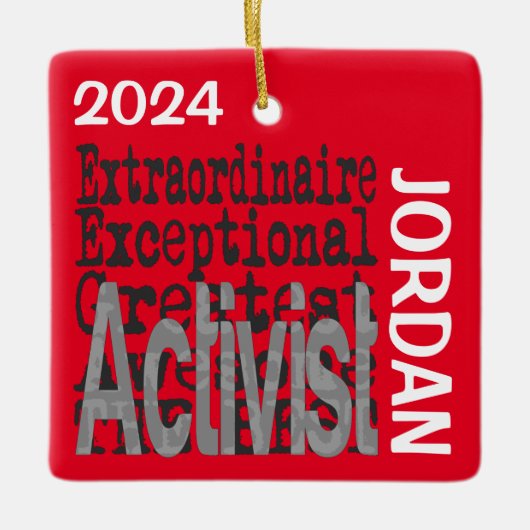 Activist Extraordinaire CUSTOM Keramisch Ornament (Voorkant)