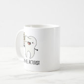 Activist Funny Dental Tooth Pun Koffiemok (Voorkant links)