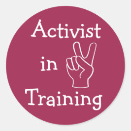Activist in training Klassieke ronde-sticker Ronde Sticker