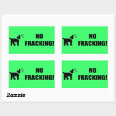 Activistische hond: Geen fracking Rechthoekige Sticker (Vel)