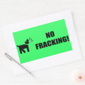 Activistische hond: Geen fracking Rechthoekige Sticker (Envelop)
