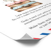 Activiteit Baby shower 's nachts luidere gedachten Poster (Hoek)