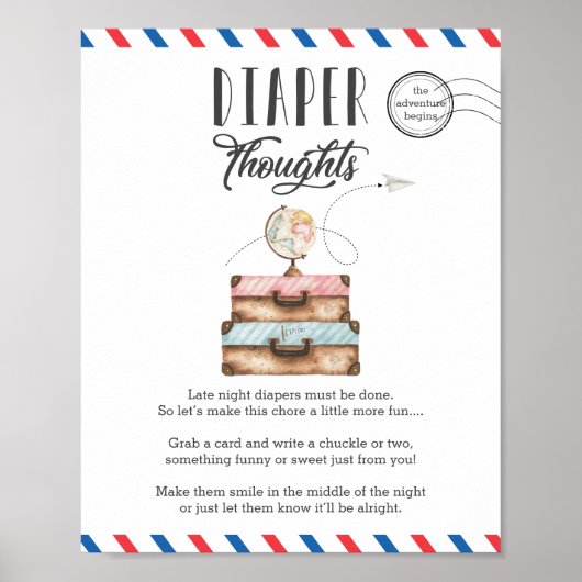 Activiteit Baby shower 's nachts luidere gedachten Poster (Voorkant)