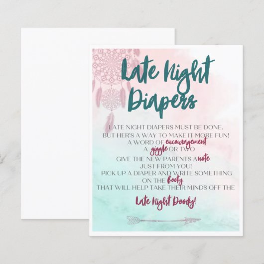 Activiteit Boho late nachtelijke luiers (Voorkant / Achterkant)