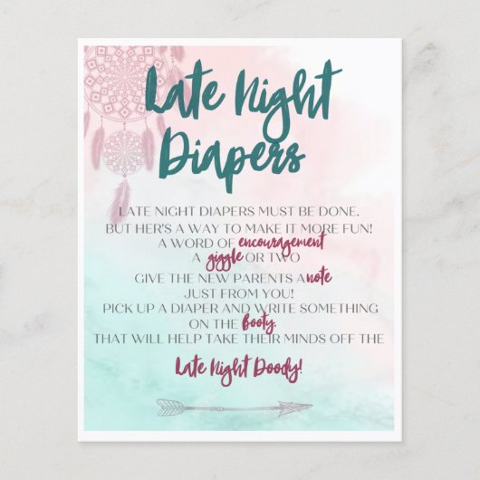 Activiteit Boho late nachtelijke luiers (Voorkant)