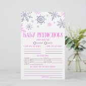 Activiteit roze snowflake Baby shower Briefpapier (Staand voorkant)