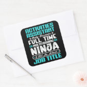 Activiteiten Assistent Functie Titel Beroep Vaardi Vierkante Sticker (Envelop)