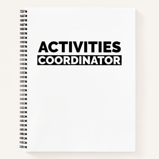 Activiteiten coördinator notitieboek (Voorkant)
