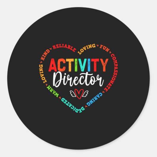 Activiteiten Directeur Squad Professionals Week Ronde Sticker (Voorkant)