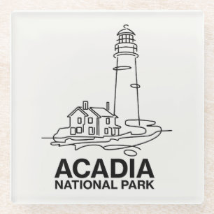 Activiteiten in de omgeving van Acadia National Pa Glazen Onderzetter