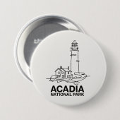 Activiteiten in de omgeving van Acadia National Pa Ronde Button 7,6 Cm (Voorkant /achterkant)