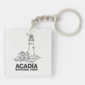 Activiteiten in de omgeving van Acadia National Pa Sleutelhanger (Achterkant)