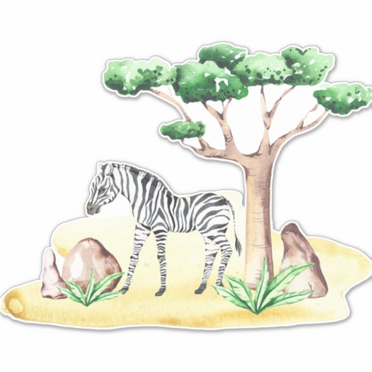 Activiteiten in de omgeving van African Savanah Ze Sticker (Voorkant)