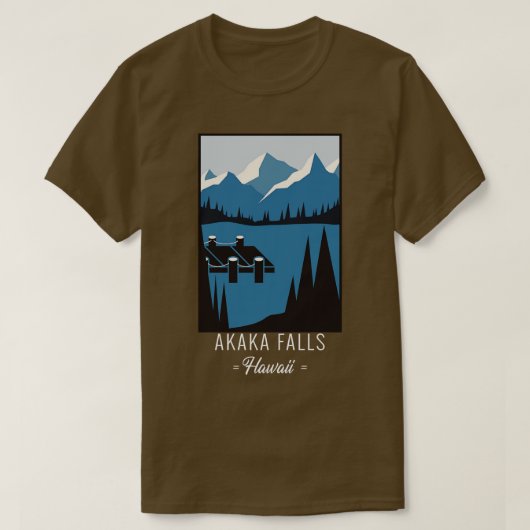 Activiteiten in de omgeving van Akaka Herfsten Sta T-shirt (Design voorkant)