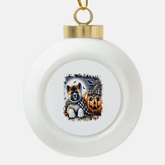Activiteiten in de omgeving van Akita Dog Hallowee Keramische Bal Ornament (Voorkant)