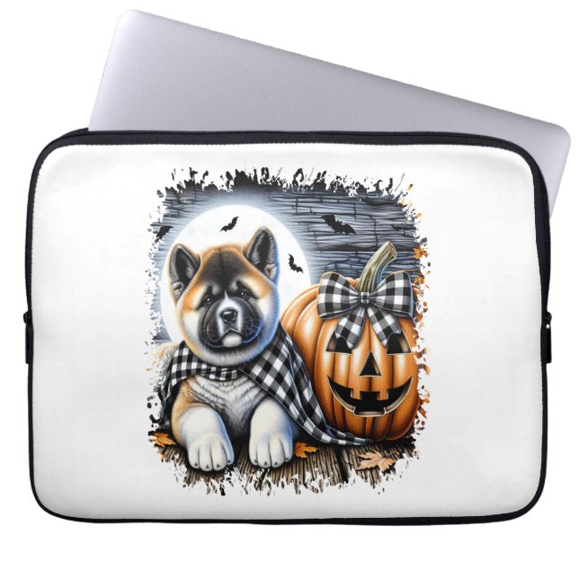 Activiteiten in de omgeving van Akita Dog Hallowee Laptop Sleeve (Voorkant)