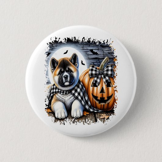 Activiteiten in de omgeving van Akita Dog Hallowee Ronde Button 5,7 Cm (Voorkant)