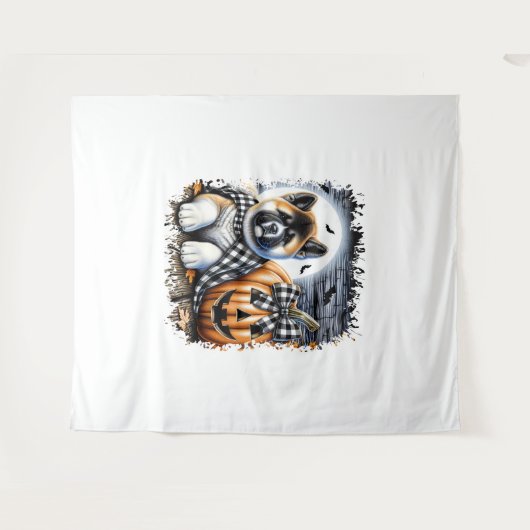 Activiteiten in de omgeving van Akita Dog Hallowee Wandkleed (Voorkant (horizontaal))